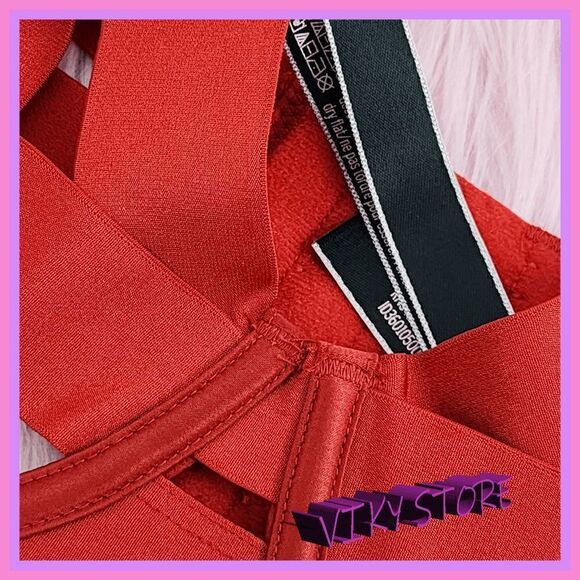 NWT Victoria's Secret Red Strappy Balconet Bra 34DD: Confident Allure NWT - Picture 8 of 8